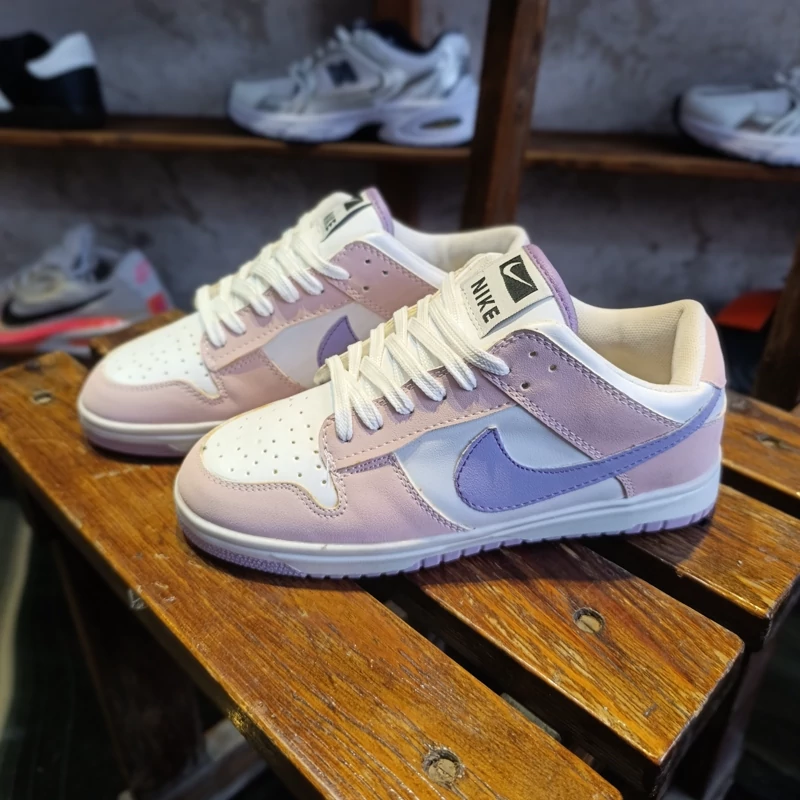 کتونی اسپرت مدل Nike Low سفید یاسی