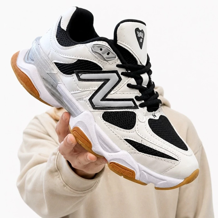 کفش کتانی مردانه نیوبالانس 9060 سفید مشکی New Balance 9060