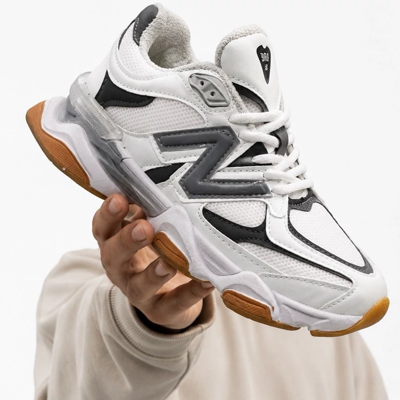 کفش کتانی مردانه نیوبالانس 9060 سفید طوسی New Balance 9060