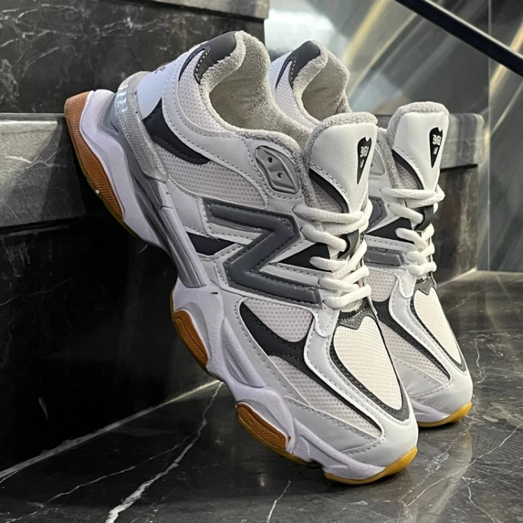 کفش کتانی مردانه نیوبالانس 9060 سفید طوسی New Balance 9060
