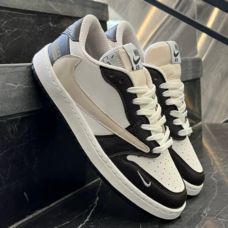 کتانی مردانه نایک ترویس سفید قهوه ای Nike Travis