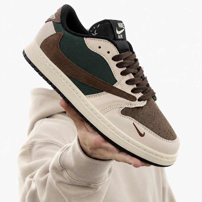 کتانی مردانه نایک ترویس یشمی قهوه ای Nike Travis