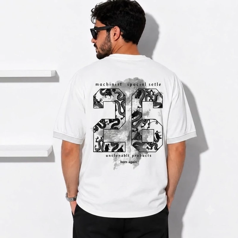 تیشرت سفید MACHINIST