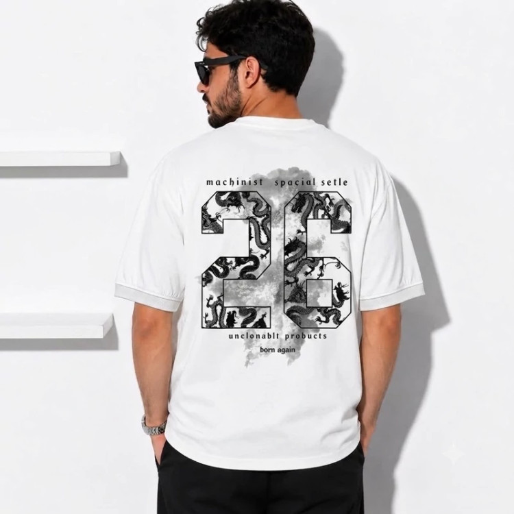 تیشرت سفید MACHINIST