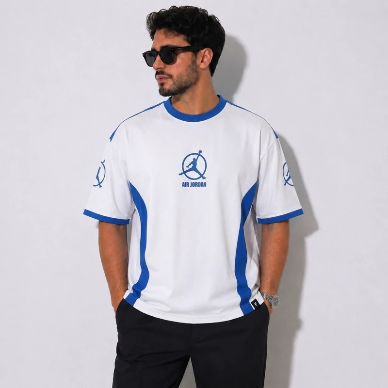 تیشرت آستین کوتاه سفید AIR JORDAN