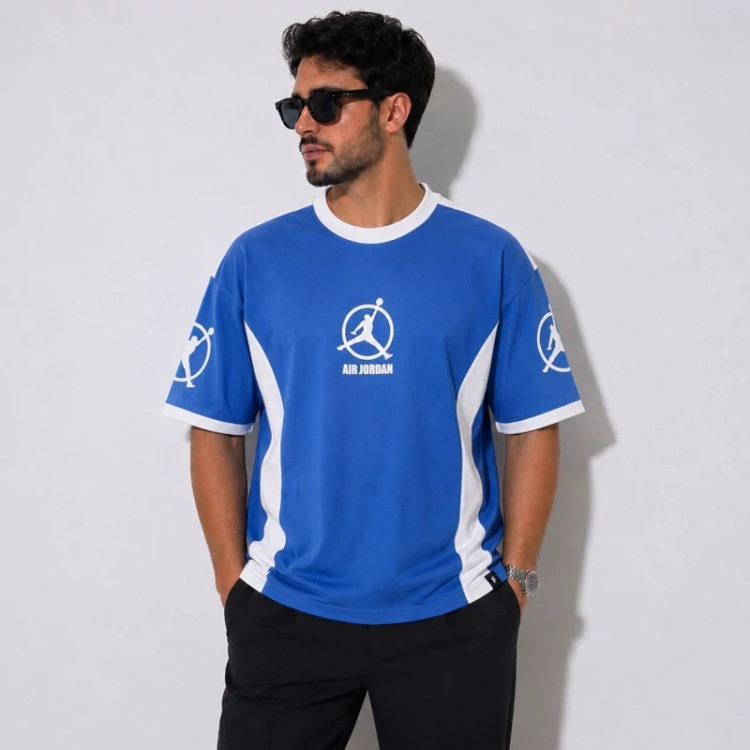 تیشرت آستین کوتاه آبی AIR JORDAN