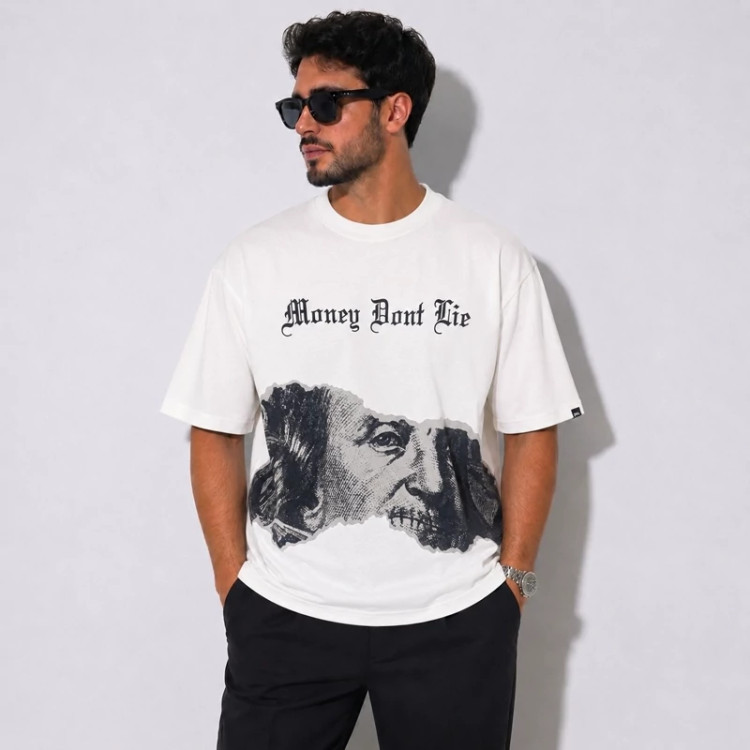 تیشرت سفید Money Dont Lie