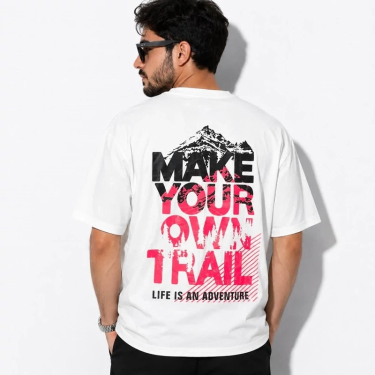 تیشرت مردانه سفید STAY WILD