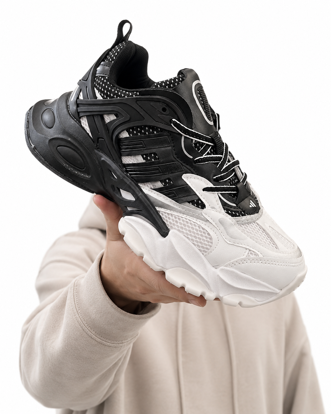 کفش کتانی مردانه آدیداس دیلاکس مشکی سفید Adidas Deluxe