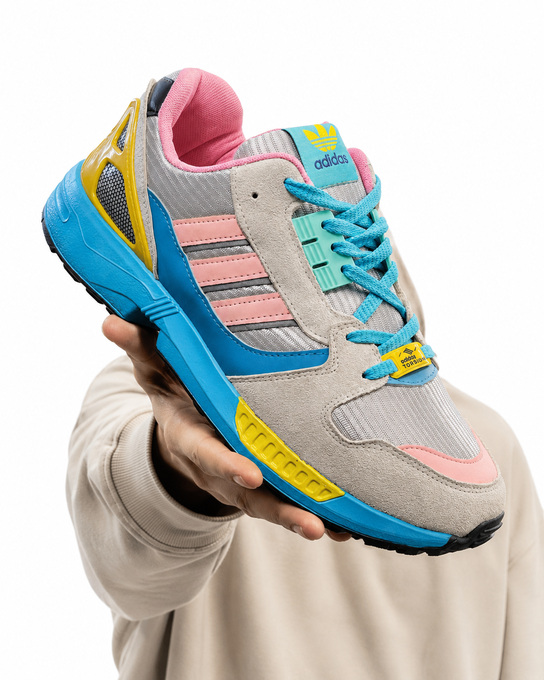 کتانی اسپرت مردانه مدل ZX Metallic Gray