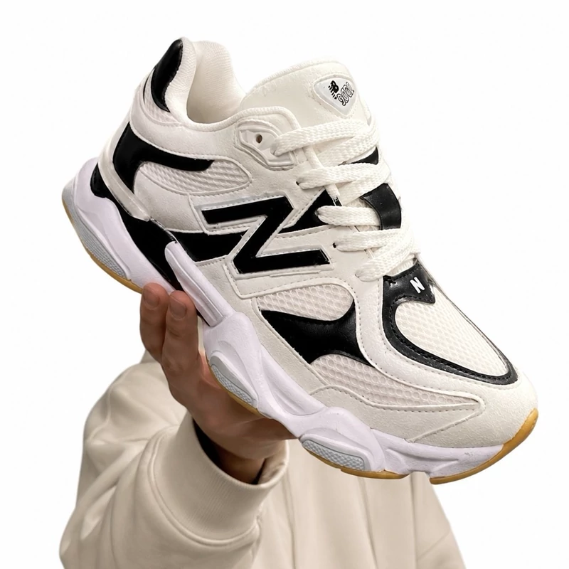 کتانی مردانه نیوبالانس 9060 سفید مشکی New Balance 9060