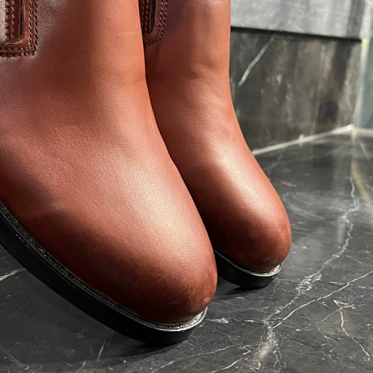 کفش راحتی مردانه چرم مدل Slip-On کلاسیک - قهوه ای تیره