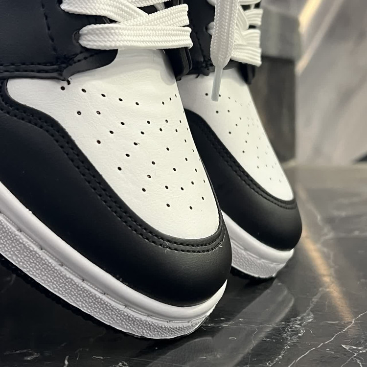کفش کتانی مردانه نایک جردن 1 ساقدار مشکی سفید Nike Jordan 1