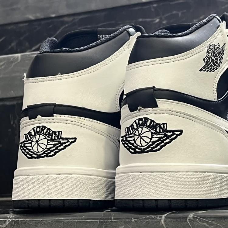 کفش کتانی مردانه نایک جردن 1 ساقدار طوسی آبی Nike Jordan 1