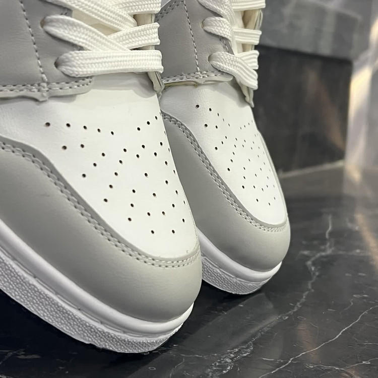 کفش کتانی مردانه نایک جردن 1 ساقدار طوسی آبی Nike Jordan 1