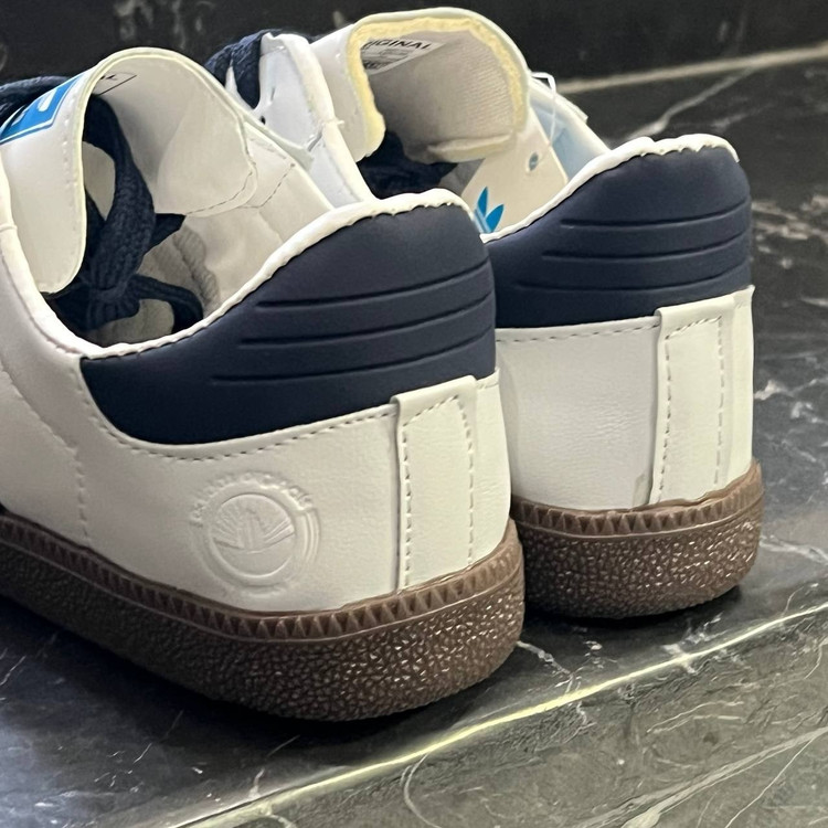 کفش کتانی سامبا زنانه سفید سرمه ای Adidas Samba