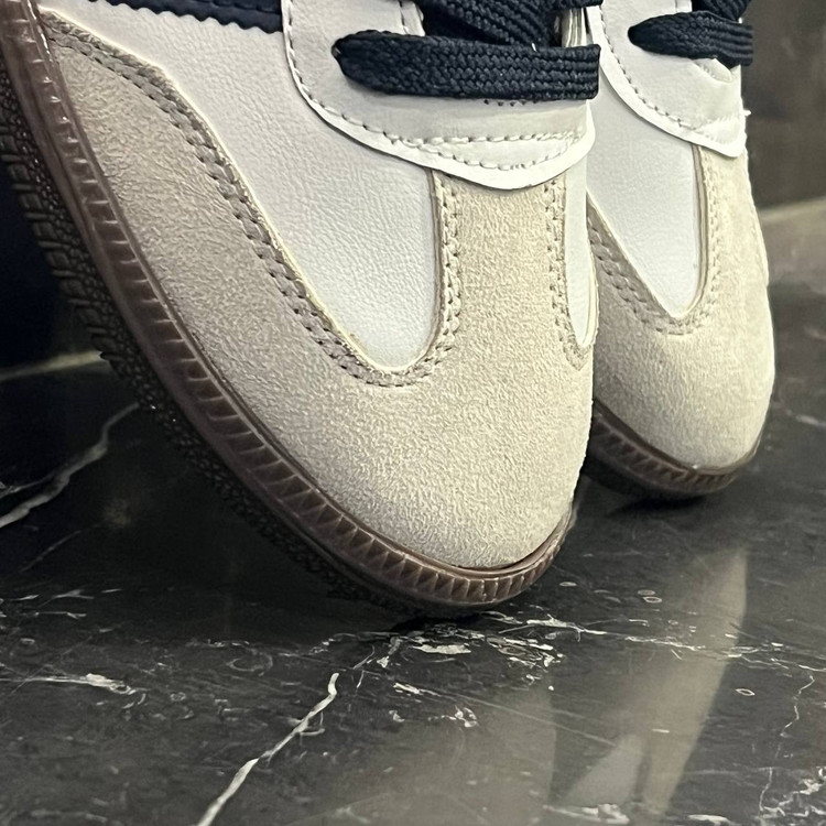 کفش کتانی سامبا زنانه سفید سرمه ای Adidas Samba