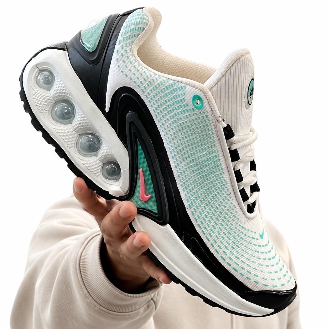 کفش کتانی مردانه نایک ایر مکس زیره کپسولی سبز سفید Nike Air Max Dn