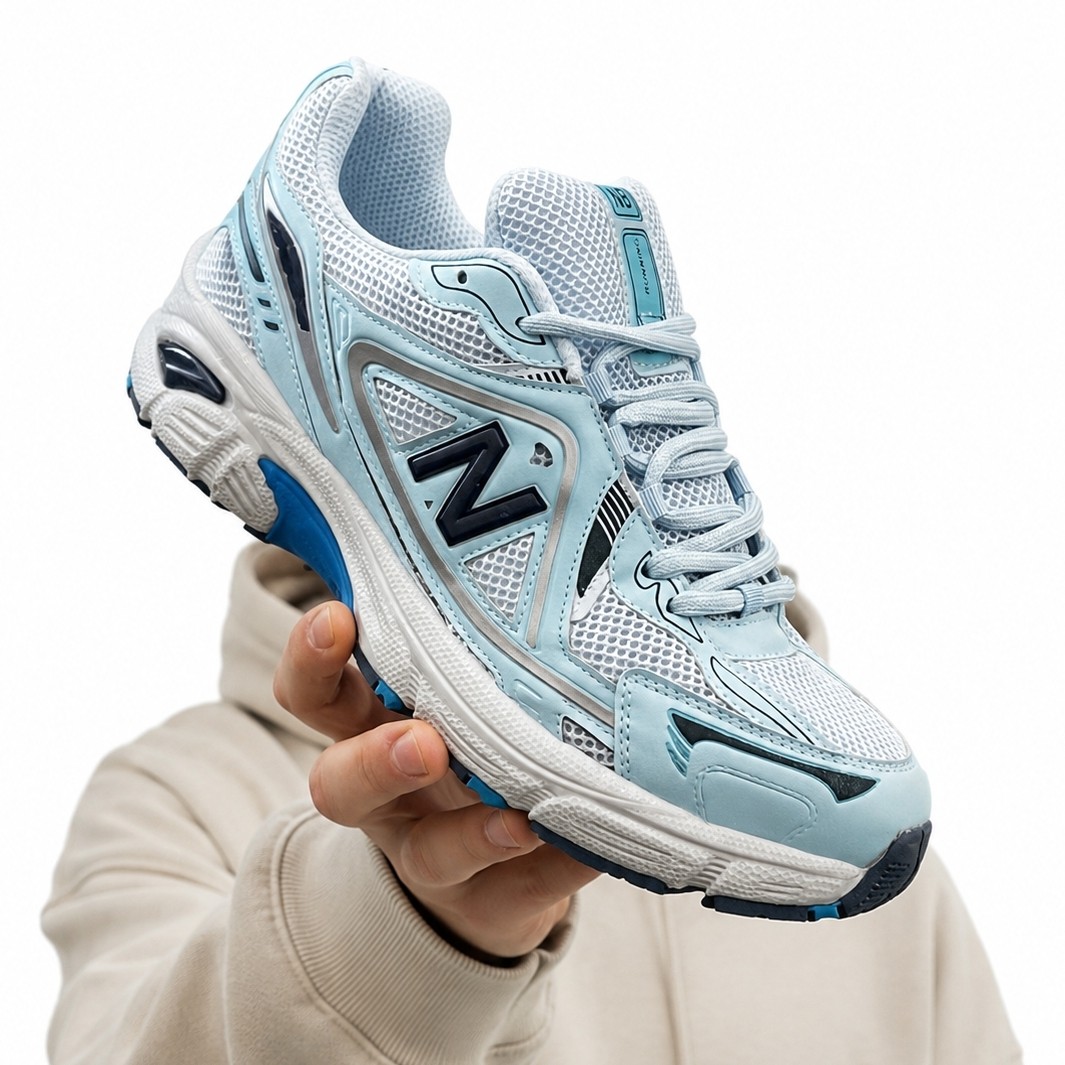 کفش کتانی مردانه بزرگ پا نیوبالانس 1064 آبی تمام 1064 New Balance