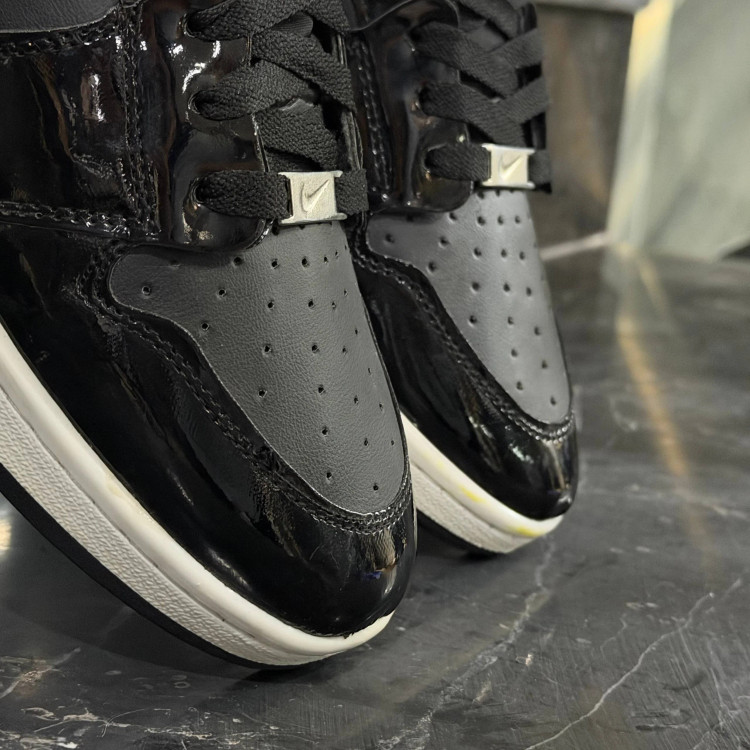 کفش کتانی مردانه نایک جردن 1 مشکی ورنی حراجی Nike Jordan 1