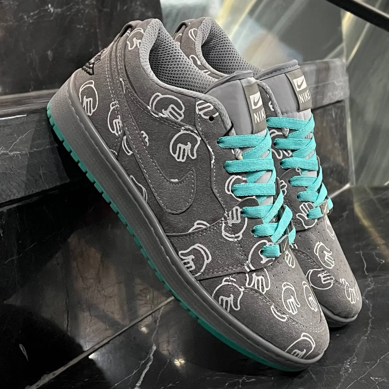 کفش کتانی مردانه نایک کاز طوسی حراجی Nike Kowz
