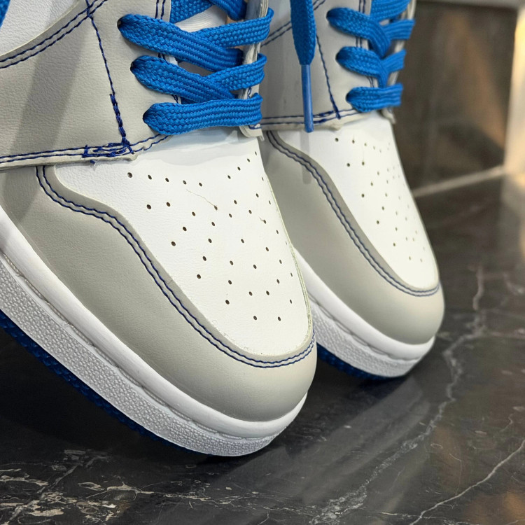 کفش کتانی زنانه جردن 1 ساقدار بلو فانتوم Jordan 1 High Phantom Blue
