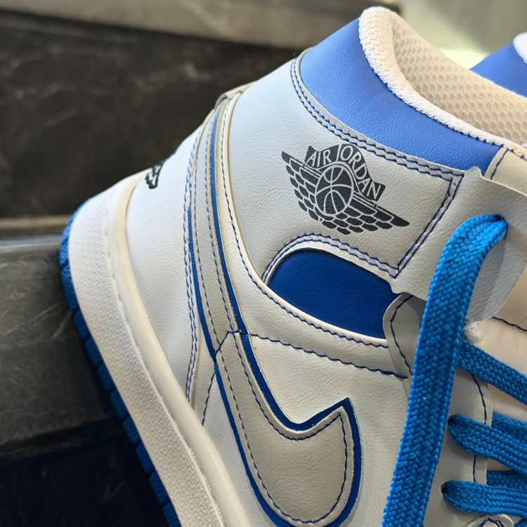 کفش کتانی زنانه جردن 1 ساقدار بلو فانتوم Jordan 1 High Phantom Blue