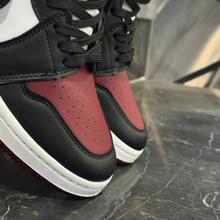 کفش کتانی زنانه نایک جردن 1 ساقدار مشکی چری Nike Jordan 1